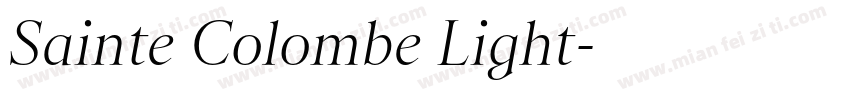 Sainte Colombe Light字体转换
